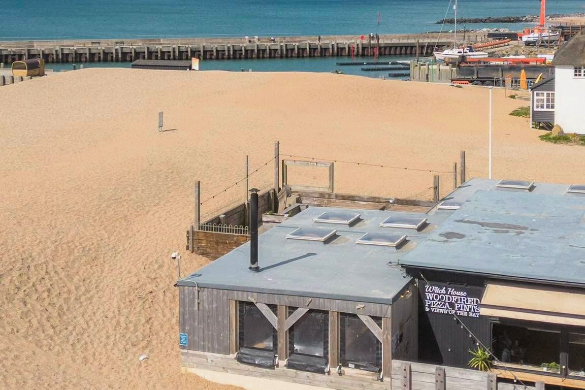 The Watch House Café on the beach at West Bay, Dorset
